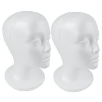 SHANY Styrofoam Model Heads ,Hat Wig Foam Mannequin Female Wig Head Stand ,Mannequin Head for wigs , Wig Holder - Round Base , 11 Inches Female Mannequin Head -2 Pieces