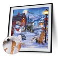 thumbnail image 3 of Kit de pintura por números DIY muñeco de nieve arte al óleo imagen artesanía decoración de la pared del hogar (H1327) Hugtrwg Para estrenar, 3 of 9