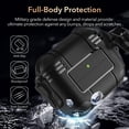thumbnail image 4 of Airpods 3 Case Cover with Carabiner, [Secure Lock ] ?Armor Airpod 3 Generation Case Cover Hard Shell Protective Shockproof Case Men for Apple Airpods 3rd Gen Case - Black, 4 of 6