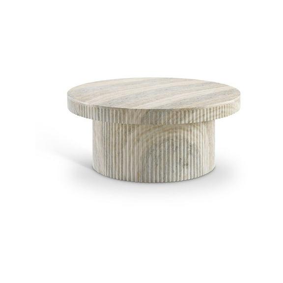Meridian Furniture Legatto Travertine Indoor/Outdoor Concrete Coffee Table
