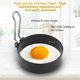 thumbnail image 2 of Stainless Steel Egg Rings, 4pcs Non-stick Egg Rings With Folding Handles, 7.5cm/2.95inch Poaching Rings For Fried Eggs Crumpets Beefsteak Etc, Black, 2 of 3