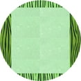 thumbnail image 1 of Ahgly Company Machine Washable Indoor Round Transitional Green Area Rugs, 4' Round, 1 of 7