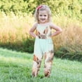 thumbnail image 3 of Baby Girl Easter Backless Halter Jumpsuit Toddler Girls Strap Slouch Romper Jumpsuit Harem Pants with Pockets for 1-8Years Blue 4-5 Years, 3 of 6