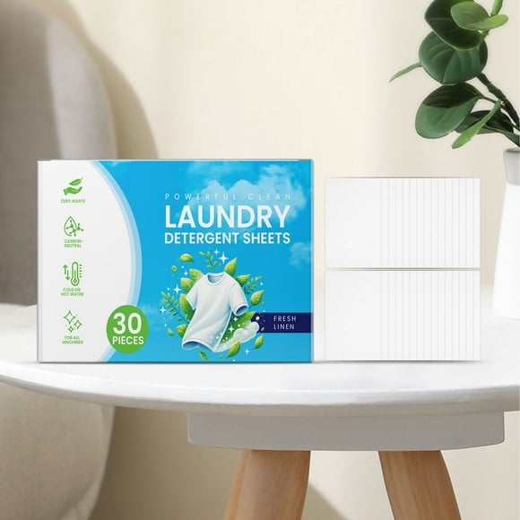 Laundry Tablets – Clear Water Low Foam Laundry Detergent Paper, Eco-Friendly Laundry Soap Sheets, Compact Detergent Paper for Washing Clothes, Gentle Laundry Detergent Tablets, Water-Soluble Laundry