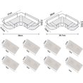thumbnail image 4 of Juego de 2 estantes de ducha de esquina sin taladrar, estante de baño, soporte de jabón de ducha de acero inoxidable para baño, accesorios de baño con 8 pegatinas adhesivas, almacenamiento, 4 of 5