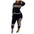 thumbnail image 1 of Womens’Suit Thread Splicing Long Sleeve Multiple Colors Casual Sports Set, 1 of 8