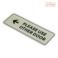thumbnail image 3 of Uxcell 9"x3" Please Use Other Door Left Arrow Sign Acrylic Adhesive Door Sticker Silver 2 Pack, 3 of 5