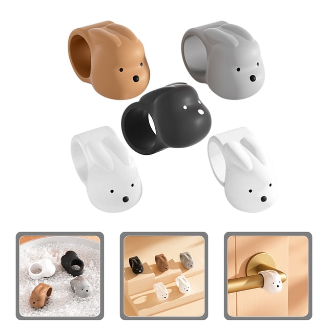 FENGGUIQU 5Ud Topes Anticolisión Para Puertas Con Protector De Pared De Silicona