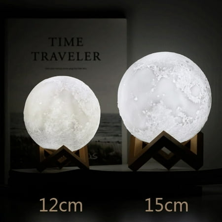 

[Big Save!]Rechargeable Moon Lamp LED 3d Print Moon Light with Stand & Remote & Touch Control and USB Rechargeable Moon Light Lamps Night Lights for Kids Kids Lover Birthday Party