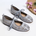 thumbnail image 5 of DIVVce Floral Cutout Mary Jane Flats For Women Closed Toe Slip On Comfortable Casual Summer Footwear, 5 of 8
