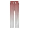 thumbnail image 5 of Aesthetic Brown Red And White Gradient Winter Female Pants Flannel High Waist Women Pants Lady Warm Straight Leg Plush Trousers, 5 of 7