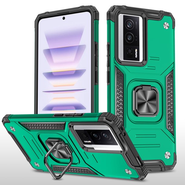 Funda de teléfono para Poco F5 Pro de Uso Rudo Shock color + Mica de Cristal