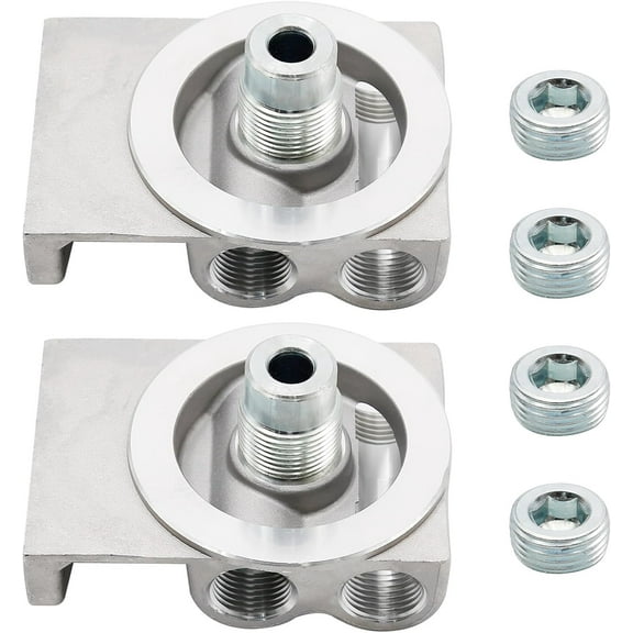 2 Pack 4770 24770 Fuel Filter Base Kit Replacement for CAT 1R-0750 1R-0749 Fuel Filter, Diesel Filter Remote Mounting Base Replacement