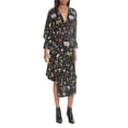 thumbnail image 1 of Joie Robe Midi Plissée à Volants pour Femmes, Noire, Petite, 1 of 1