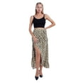 thumbnail image 4 of NewWay Women's Boho Lower Skirt Floral Wrap Maxi Skirt High Low Ruffle Slit Casual Waisted Long Skirt Wrap Midi Pleated Dresses, 4 of 6