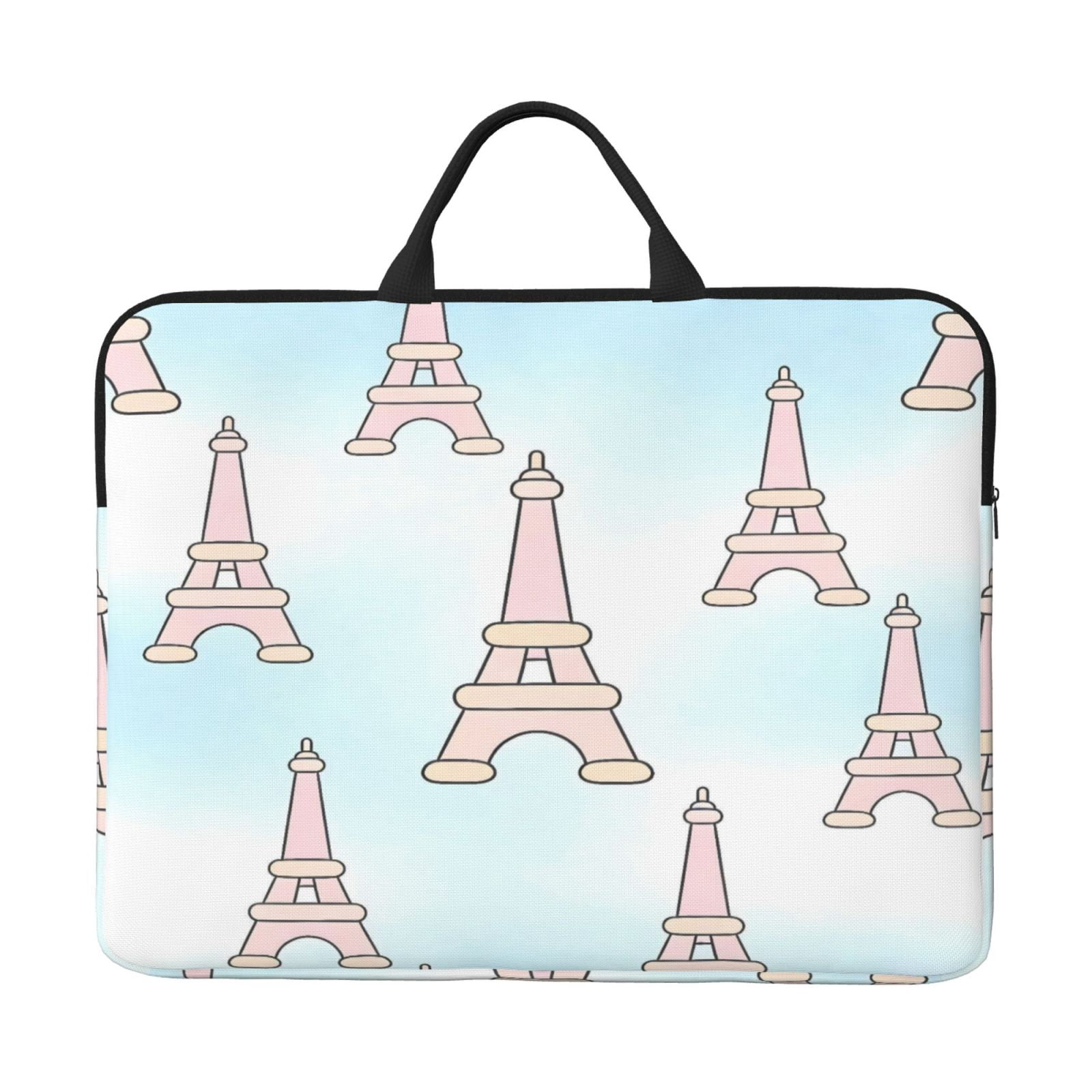 Laptop Sleeve Bag For Women Men 14inch Waterproof Durable Protective Computer Carrying Cover Handle Laptop Case Bag Eiffel Tower (3)
