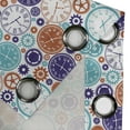 thumbnail image 4 of Ambesonne Vintage Grommet Curtain, Clock with Roman Digits, 50" x 108", Blue and Dark Orange, 4 of 6