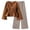 Brown, variant on Outfits for Teen Girls Girl's Two Piece Outfit Button Down Long Sleeve Shirt with Pants Set Size 8-9 (Yellow,8-9 Years)