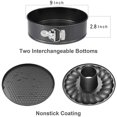 thumbnail image 2 of 9 Inch Springform Pan, Nonstick Cake Pan, Heavy Duty Cheesecake Pan, Ice-Cream Cake Pan, 2 in 1 with Removable Bottom and Quick-Release Latch with Oven Baking Cake -Gray, 2 of 5