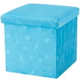 thumbnail image 2 of Disney Stitch Kids' Embossed Storage Ottoman, Blue, 15" x 15" x 15", 2 of 7