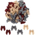 thumbnail image 1 of Nordicaes Christmas Tree Bows Mini Buffalo Plaid Bows for Crafts, 1 of 3