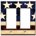 thumbnail image 1 of Art Plates brand - Double Gang Rocker Wall Plate - Old Flag, 1 of 2