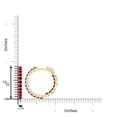 thumbnail image 2 of ANGARA Natural Round 1.6 ct Ruby Inside Out Hoop Earrings in 14K Yellow Gold for Women (Size-1.6mm) | July Birthstone, Birthday, Anniversary, Jewelry Gift for Women | Natural Ruby Earrings, 2 of 7