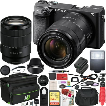 Sony a6400 4K Mirrorless Camera ILCE-6400M/B with 18-135mm F3.5-5.6 OSS Zoom Lens Kit