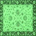 thumbnail image 1 of Ahgly Company Indoor Square Oriental Emerald Green Traditional Area Rugs, 8' Square, 1 of 4
