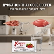 Krampade High Potassium Electrolytes Powder Fruit Punch Cramp Relief 3950mg Electrolytes 2000mg Potassium 20 Packets