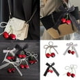 thumbnail image 2 of UNTERING Cherries Pendant Keychain With Bowknot Fashionable Cherries Keychain with Pearlescent Bowknot Accent for Trendsetters, 2 of 8