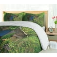 thumbnail image 5 of Ambesonne Hobbits Duvet Cover Sets, Fantasy Hobbit Land House, 2-Queen, Green Brown Blue, 5 of 7