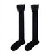 thumbnail image 1 of Zhuge 6 pares de calcetines por encima de la rodilla, calcetines hasta la rodilla, medias altas hasta el muslo, calcetines hasta la rodilla para mujer, para cosplay de niña,negro, 1 of 2