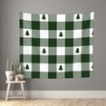 thumbnail image 2 of Balery Green White Lumberjack Plaid Pattern Tapestry 60x51 Inches - Large Wall Hanging Tapestry for Bedroom, Living Room, Dorm Decor - Artistic and Aesthetic Room Decor, 2 of 9