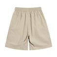 thumbnail image 2 of Linen Shorts for Men 12xl Men's Cargo Shorts with Elastic Waist Drawstring,Plus Size Summer Wide Leg Shorts with Multi Zipper Pocket Khaki XXL, 2 of 8