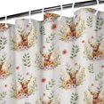 thumbnail image 3 of Beige Highland Cow Flower Pattern Shower Curtain 36"x72" ,Bathroom Decorative Shower Curtains Set with 12 Hooks,Modern Waterproof Washable Shower Curtain, 3 of 6