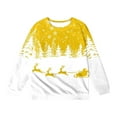 thumbnail image 5 of Boys Girls Christmas Sweatshirt Long Sleeve Crewneck Casual Santa Claus and Reindeer Print Pullover Sweatshirts 1-12 Years, 5 of 7