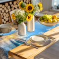 thumbnail image 4 of Summer Beach Round 15 Inch Placemats Set of 2, Sunset Ocean Coastal Nautical HeatResistant Non Slip Place Mats for Dining Table, Wipeable Braided Kitchen Table Mats for Housewarming, 4 of 9