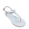 thumbnail image 3 of Womens Sandals Jelly Shoes Thong Flip Flops Flat for Ladies Slides T-Strap Jellies Slippers with Adjustable Strap Buckle Summer Beach Dressy, 36, 3 of 5