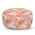 thumbnail image 1 of Underwater Pouf Cover with Zipper, Sea World Pattern with Tortoiseshell Swimming amongst Coral Reef, Soft Decorative Fabric Unstuffed Case, 30" W X 17.3" L, Dark Coral and Pale Orange, by Ambesonne, 1 of 5