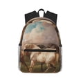 thumbnail image 1 of Balery Three Horses Oil Painting Mochila para Mujeres y Hombres, Mochila Ligera Casual para Viajes, Mochila Clásica Básica para la Universidad, 1 of 6