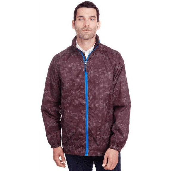 NE711 North End Men's Rotate Reflective Jacket Burgundy/Olympic Blue L