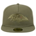 thumbnail image 2 of Men's New Era  Olive Baltimore Ravens Color Pack A-Frame 59FIFTY Fitted Hat, 2 of 5