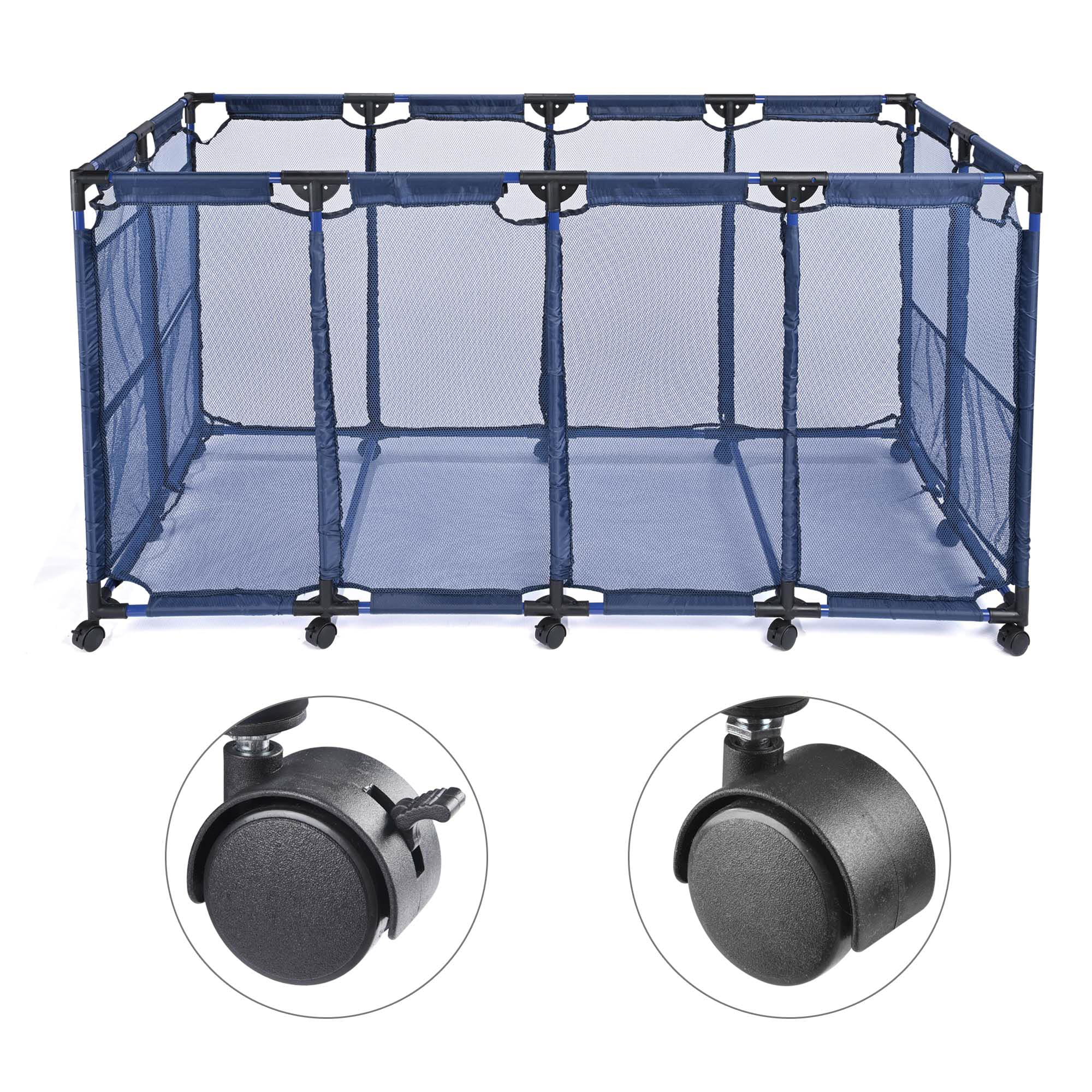 AplusBuy 35x22x33 Mesh Pool Storage Bin Rolling Storage Cart Float  Goggles Container Organizer