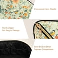 thumbnail image 5 of FORMRS Makeup Bag Travel Cosmetic Organizer for Women Fold Flat Zipper Pouch with Handle, Green Floral Pattern, 5 of 8