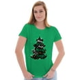 thumbnail image 4 of Xmas May Your Days Be Merry Bright Womens Slim Fit Graphic Tee Brisco Brands X, 4 of 5