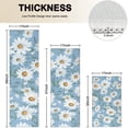 thumbnail image 4 of Lightblue Daisy Flower Green Leaves Pattern Kitchen Rugs Sets Of 3,Kitchen Runner Rugs Non Skid Washable,Decorative Kitchen Floor Mats for Kitchen,Sink,Laundry,17"x30"+ 17"x47" + 17"x59", 4 of 6