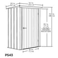 thumbnail image 6 of Spacemaker Patio Shed, 4x3, Flute Grey and Anthracite, 6 of 8