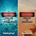 thumbnail image 6 of (2 Pack) Mine Site No Trespassing OSHA Danger Sign 24 Inch X 18 Inch Plastic Sign, Weather Resistant, UV Protected for Workplace, Business, and Construction Site, Made in the USA, 6 of 8