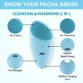 thumbnail image 3 of Cepillo de limpieza facial Clean Touch - Azul de Nykaa Naturals para mujeres - Cepillo de 1 pieza, 3 of 9